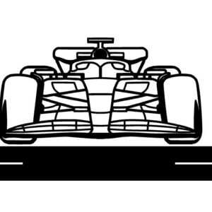 F1 auto silhouet met houder