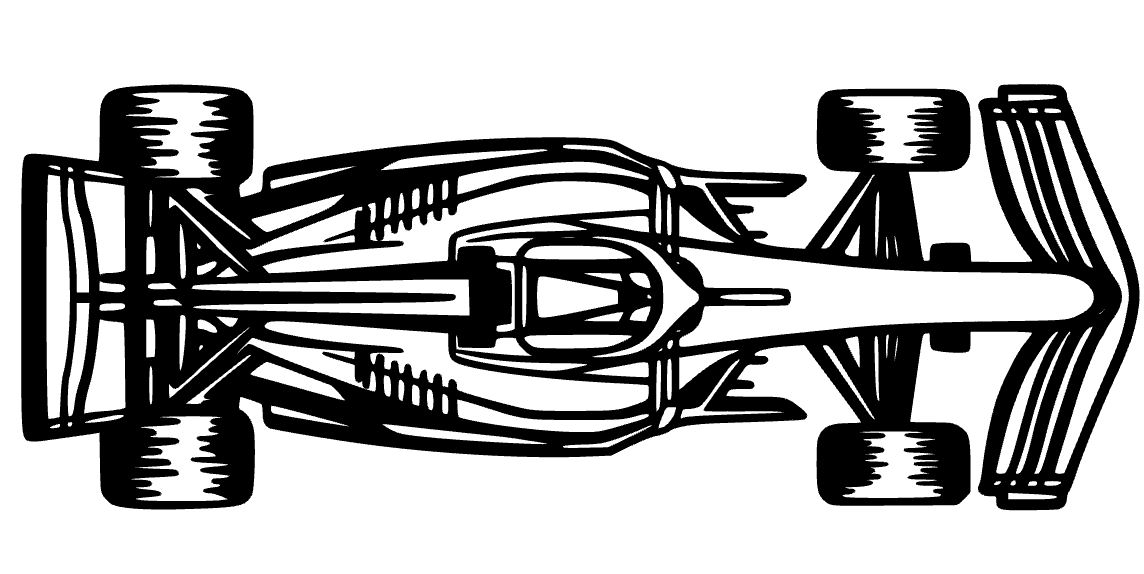 F1 auto van bovenaf