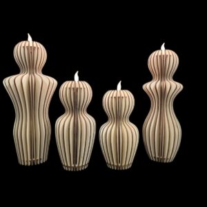 Houten Familie Kandelaar